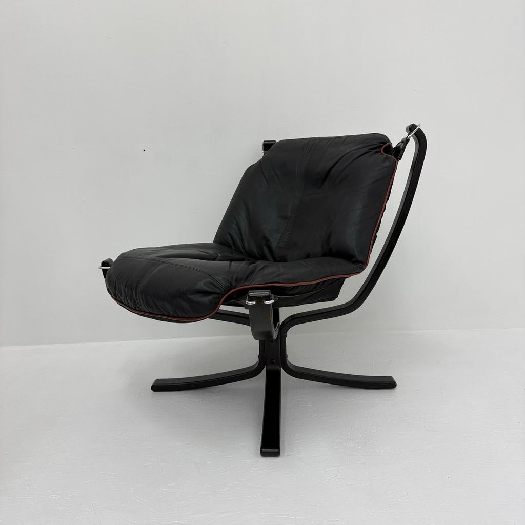 Falcon Chair Sigurd Ressel jaren '70 vintage design, Gebruikt, Stoel, Zwart, Stoel