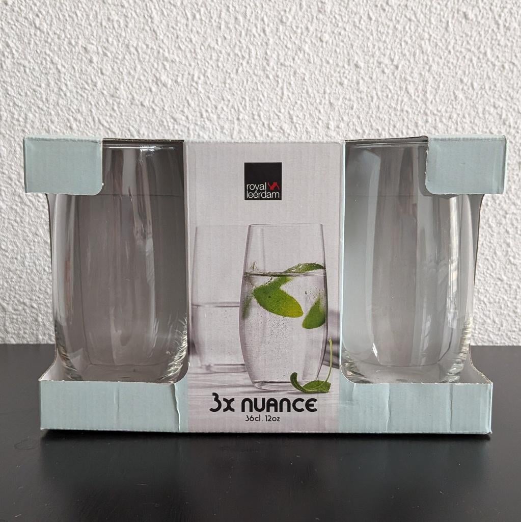 3x 36 cl Glazen, Verzamelen, Glas en Borrelglaasjes, Ophalen of Verzenden, Nieuw, Overige typen