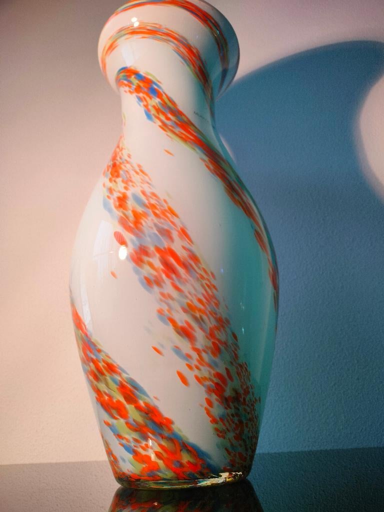 Italie Murano Vaas Kleurrijk 45 cm 1990, Ophalen of Verzenden