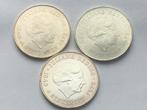 3 zilveren tientjes juliana, Postzegels en Munten, Munten | Nederland, Ophalen of Verzenden, Koningin Juliana, 10 gulden, Zilver