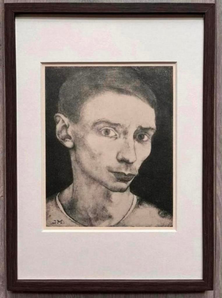 Jan Mankes 1889-1920 / Heliogravure Zelfportret 1923, Antiek en Kunst, Ophalen