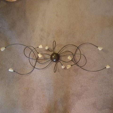 Plafondlamp Willemse met schemerlamp, Ophalen, Nieuw, Glas
