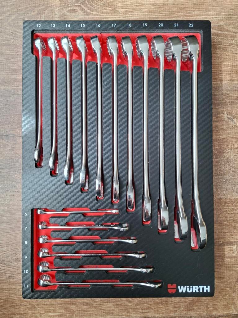 Würth Zebra 17-delige steekringsleutelset 6 t/m 22mm in foam, Ophalen of Verzenden, Nieuw