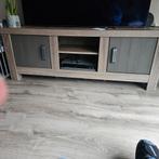 Tv meubel met wandplank - grijs en truffel eiken, Ophalen, 50 tot 100 cm, Zo goed als nieuw, Overige materialen