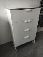 Ikea Trysil ladekast wit met bruin/houtlook rand, Ophalen, Gebruikt, 50 tot 100 cm, 3 of 4 laden