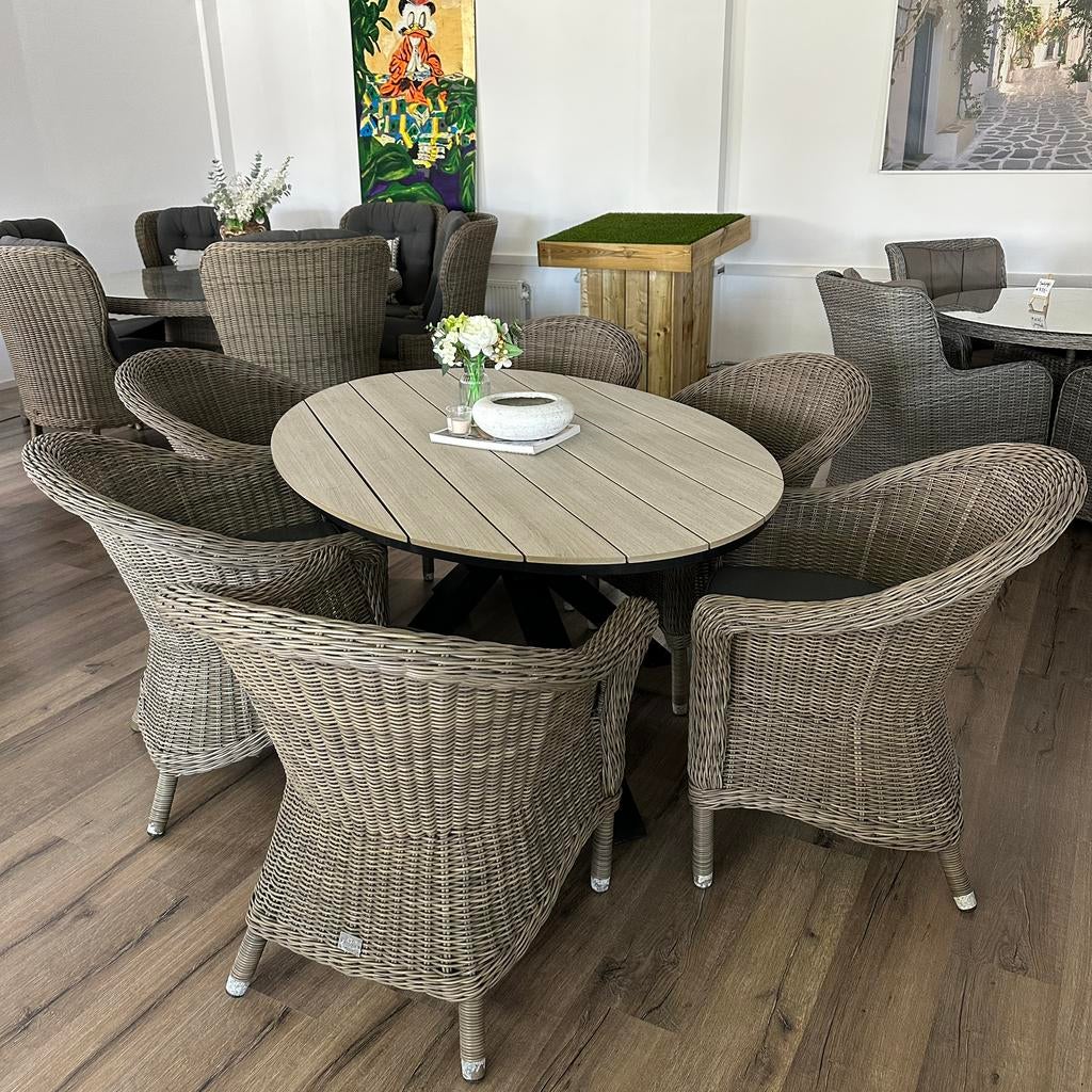 4 Seasons Outdoor (4SO) Tuinset / Wicker – complete set, Zenq, Verzenden, ., Zo goed als nieuw