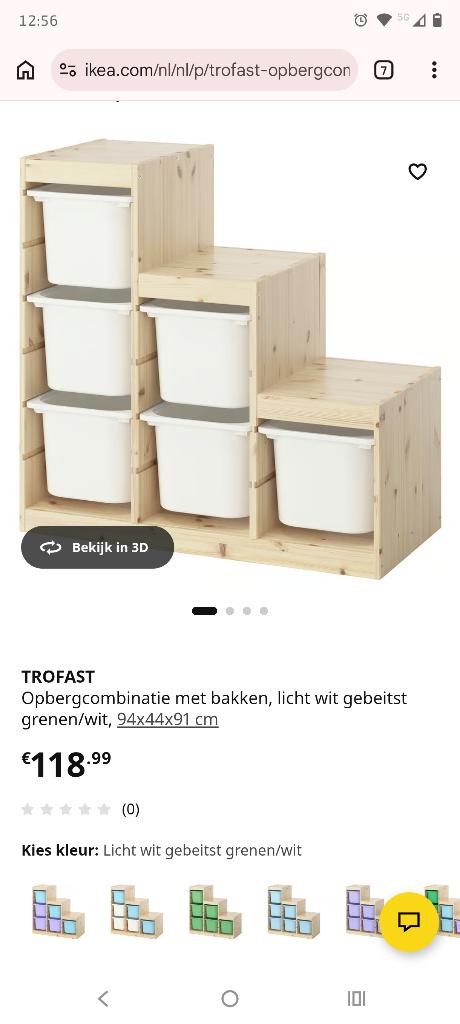 Ikea trofast kast met bakken en plank, Huis en Inrichting, Ophalen, Gebruikt