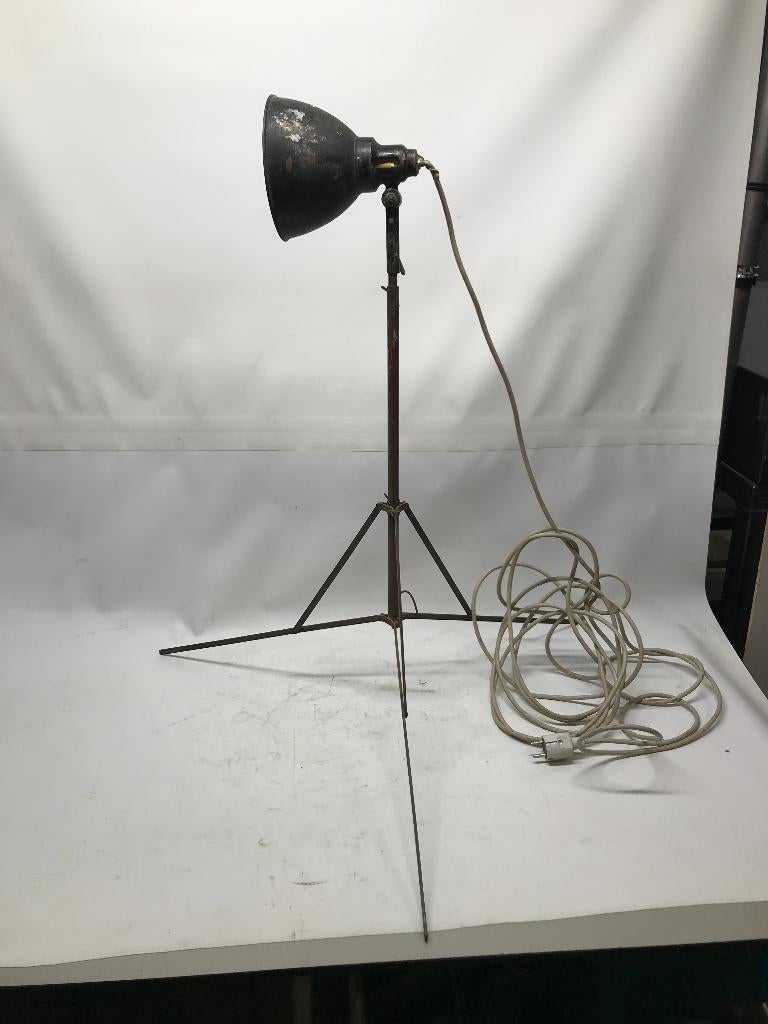 Vintage lamp, 230 volt, zwart/bruin, Huis en Inrichting, Lampen | Overige, Ophalen, Gebruikt