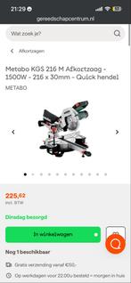 Metabo KGS 216 M Afkortzaag - 1500W, Doe-het-zelf en Verbouw, Gereedschap | Zaagmachines, 70 mm of meer, Ophalen of Verzenden