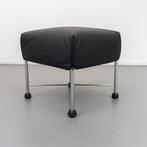 2x Montis Charly hocker/voetenbank zwart leder, Niet ingevuld, Minder dan 50 cm, Minder dan 50 cm, Ophalen of Verzenden