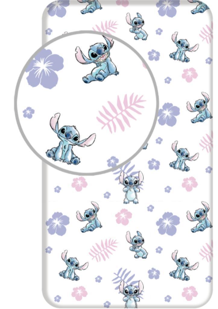 Stitch Hoeslaken 90x200 cm - Disney - Feathers - Katoen, Kinderen en Baby's, Kinderkamer | Beddengoed, Meisje, Nieuw, Ophalen of Verzenden