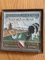 Delfsblauw tegeltje Centrale Bank 1898-1948, Ophalen of Verzenden