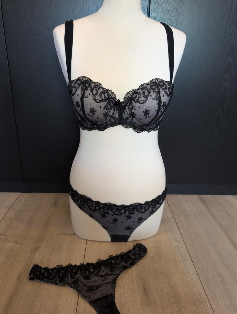 Roze met zwart kanten setje  Hunkemöller, Hunkemöller, Verzenden, Roze, Setje