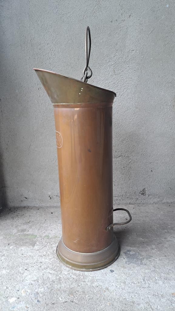 Kolenkit koper kolenemmer paraplubak antiek koperen, Antiek en Kunst, Antiek | Koper en Brons, Ophalen, Koper