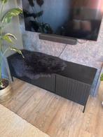 WOOOD Gravure TV meubel zwart 150 cm | zo goed als nieuw, Ophalen, 100 tot 150 cm, Zo goed als nieuw, Minder dan 100 cm