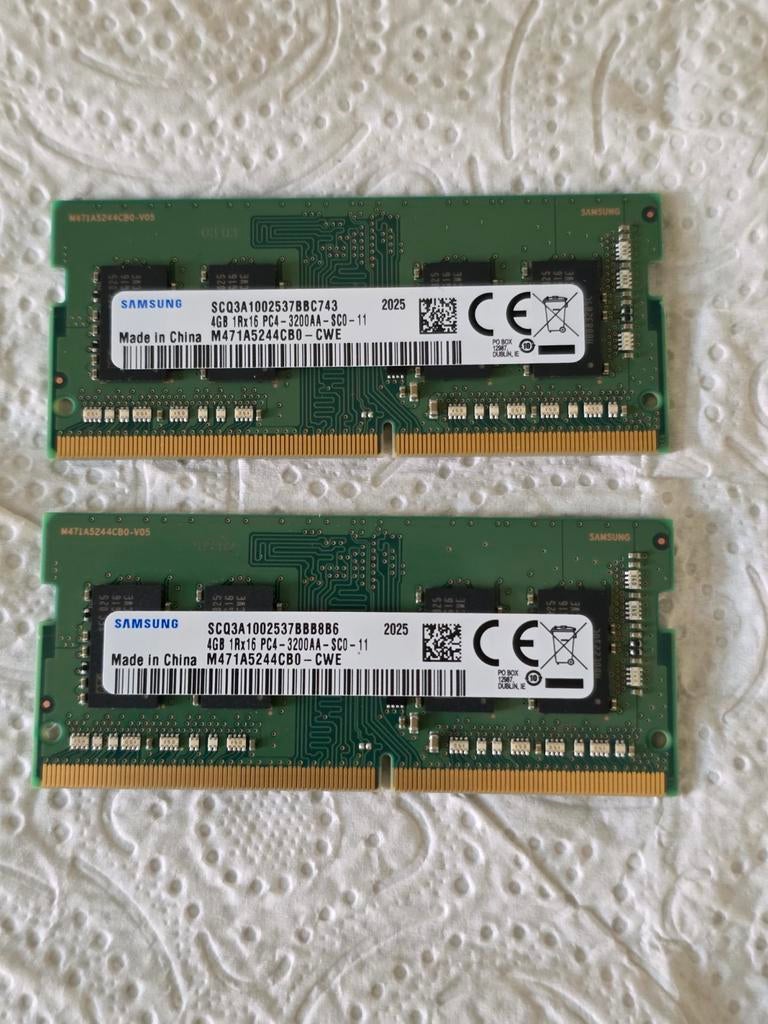 Samsung 2x 4GB DDR4 RAM geheugen, Ophalen, DDR4, Laptop