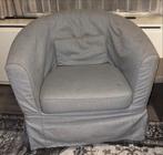 Comfortabele grijze stoel met afneembare hoes, Huis en Inrichting, Stoelen, Ophalen, Gebruikt, Eén, Stof