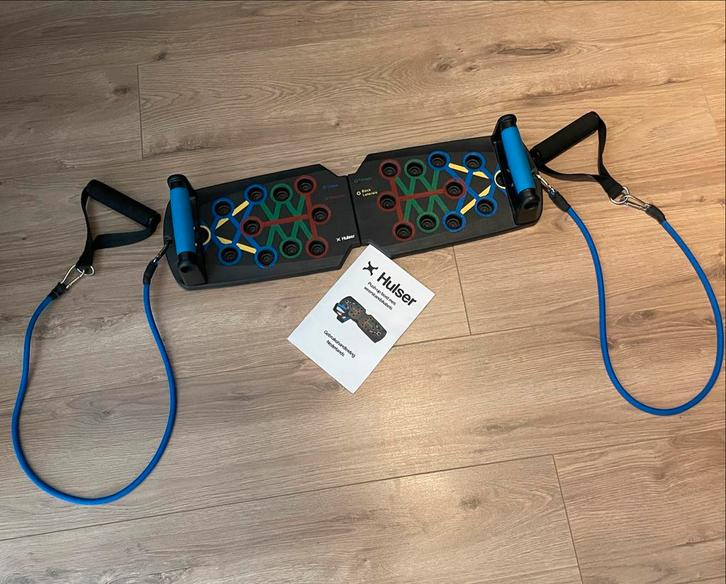 Hulser Push-up Board met Weerstandsbanden, Sport en Fitness, Fitnessmaterialen, Zo goed als nieuw, Overige typen, Armen, Ophalen of Verzenden