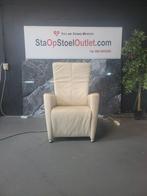 Staopstoel Hukla Wit Leder met Kantelfunctie, Gebruikt, Minder dan 75 cm, Leer, Ophalen of Verzenden