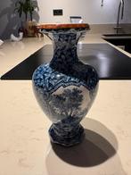 Antieke Villeroy & Boch vaas, blauw-wit decor, Ophalen of Verzenden