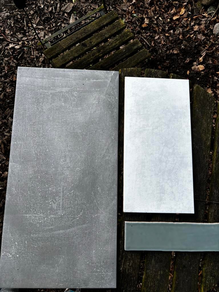 Witte wand/vloertegels 20x40 cm groene wandtegels 7,5x30cm, Ophalen, Nieuw, 20 tot 40 cm, Minder dan 5 m²