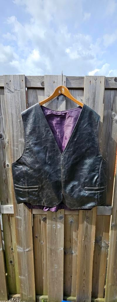 Vintage leren gillet maat xxl, Kleding | Heren, Bodywarmers, Ophalen of Verzenden, Overige maten, Bruin