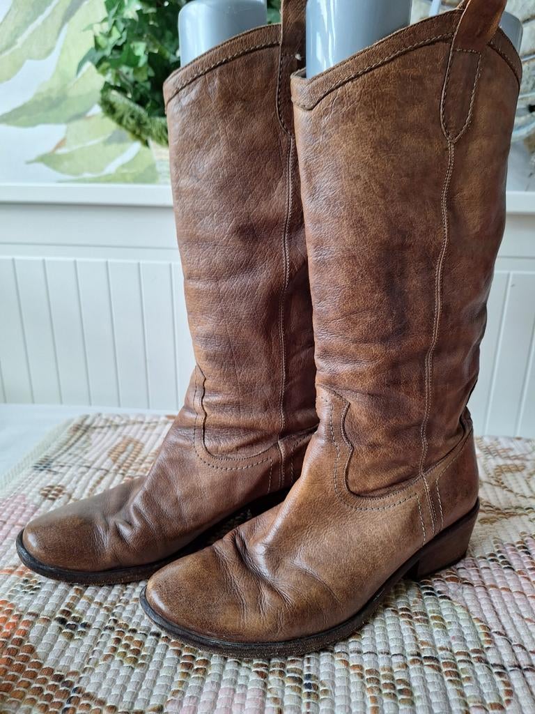 Cowboy western laarzen 39, Ophalen of Verzenden, Gedragen, Bruin, Hoge laarzen