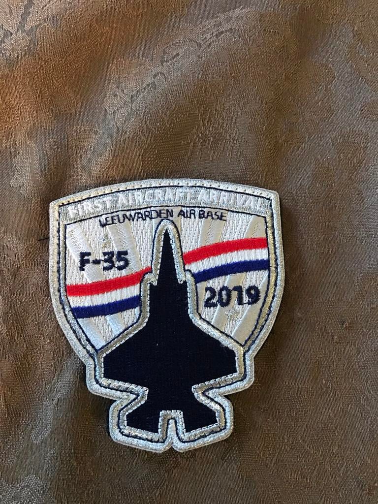 F-35 patch Vliegbasis Leeuwarden 2019 322 Squadron, Ophalen of Verzenden, Zo goed als nieuw, Overige typen