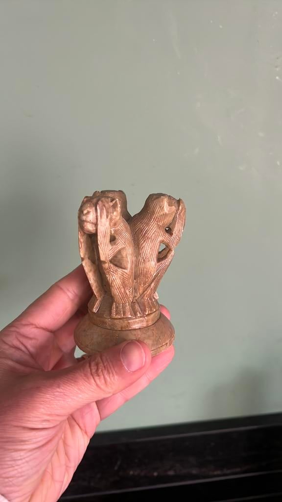 (7) laatste kans! Rond beeld Apen marmer, Verzamelen, Ophalen of Verzenden, Zo goed als nieuw, Dier