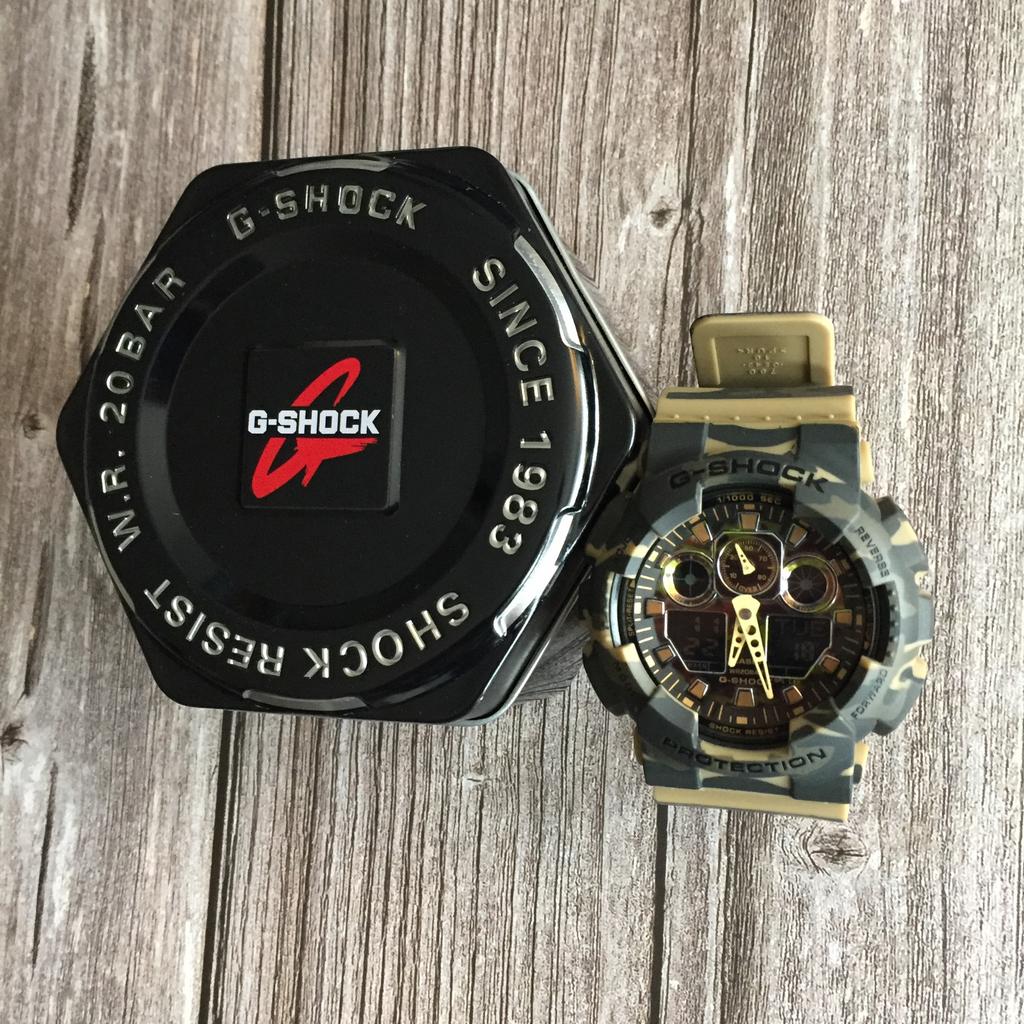 Leger groene camo g-shock model GA-100CM g shock gshock, Ophalen of Verzenden, Nieuw, Kunststof
