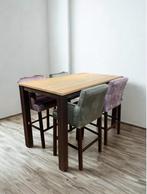 Hoge eethoek met 4 stoelen, Ophalen, Gebruikt, 4 tot 6 stoelen