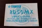 Yamaha RD50 MX 1982 bromfiets instructie boekje  RD50MX, Ophalen of Verzenden, Gebruikt