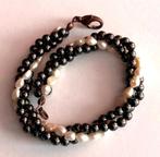 Prachtige Vintage parel armband Echte parels met hematiet, Sieraden, Tassen en Uiterlijk, Armbanden, Verzenden, Zo goed als nieuw