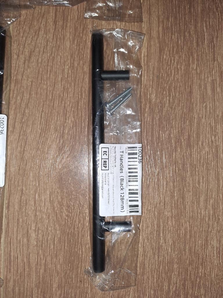 7 x Rvs Handgreep / Meubelgreep Denver 128mm set prijs €15,-, Ophalen, Minder dan 50 cm, Zwart, Nieuw