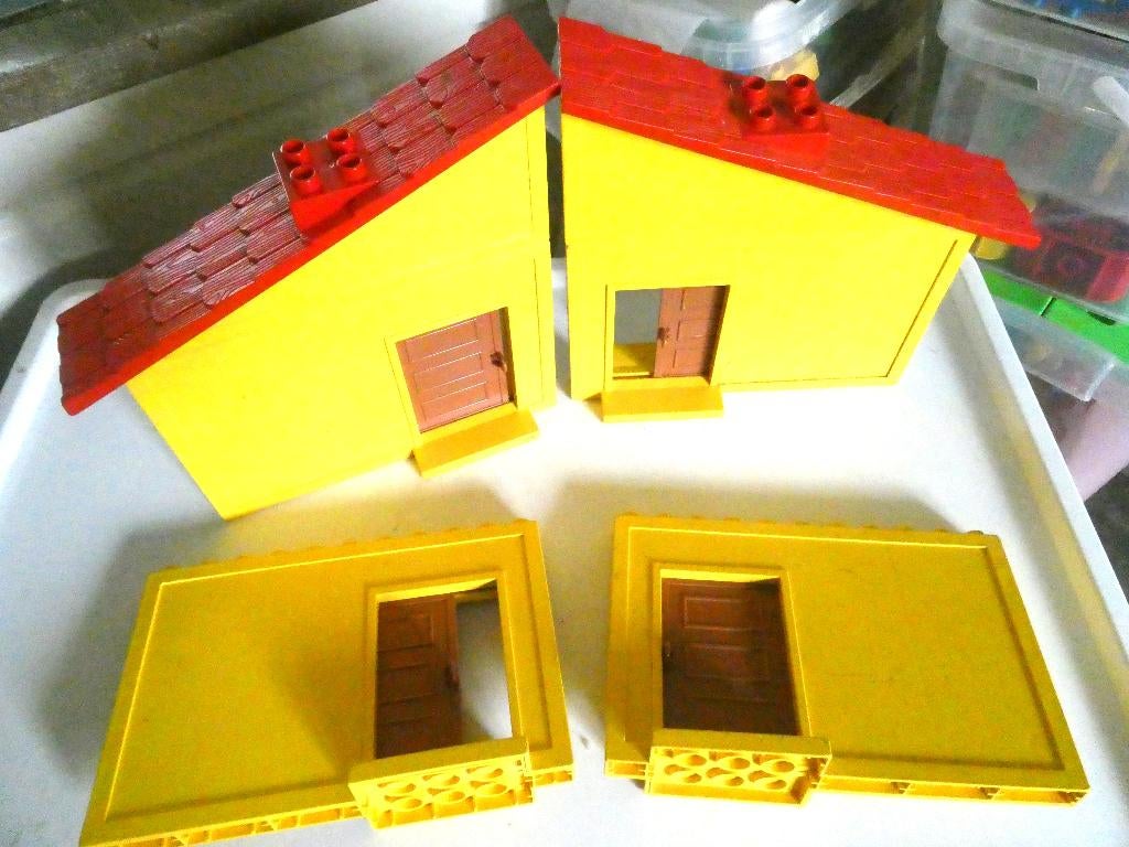 duplo gele muren  met daken   12,00, Ophalen, Gebruikt, Complete set, Duplo