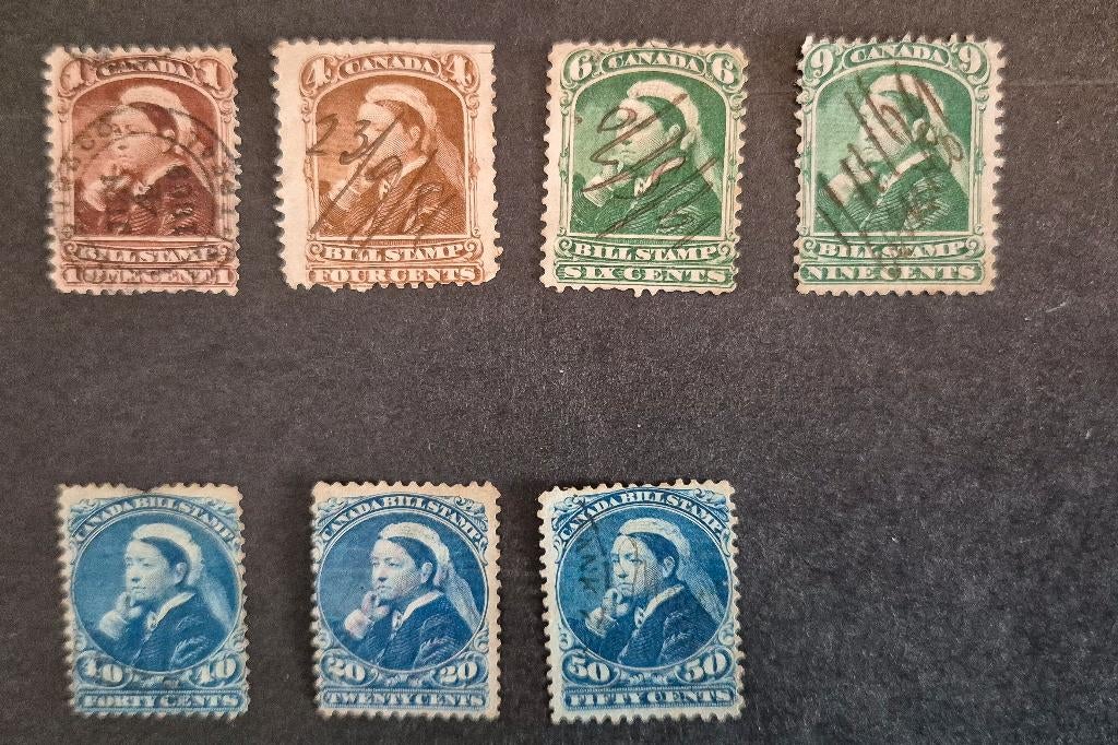 Canada belastingzegels 1868, Ophalen of Verzenden, Gestempeld, Noord-Amerika