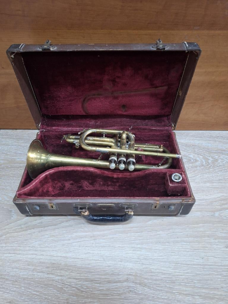 Pan Amarican- Elkhart, USA - vintage cornet, Gebruikt, Onbekend, Ophalen of Verzenden, Onbekend