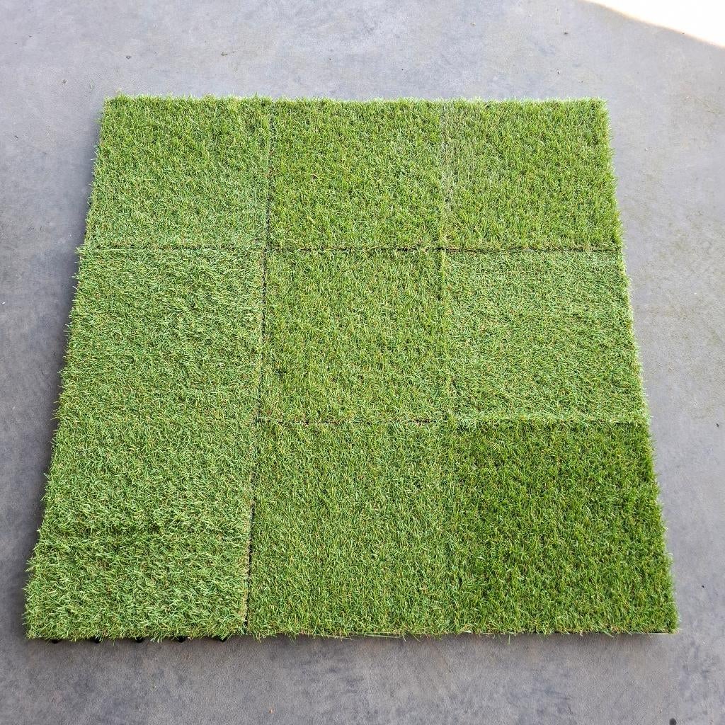 kunsstof grastegels 30 x 30 cm, Ophalen of Verzenden, Gebruikt, 20 m² of meer, Kunstgras