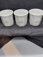 Set van 3 witte eierdopjes met gouden logo EI, Overige typen, Ophalen of Verzenden, Zo goed als nieuw, Overige stijlen