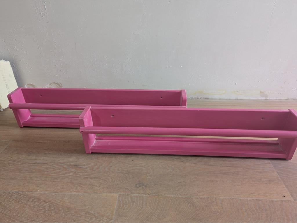 2 roze boekenplanken / wandplanken voor kinderkamer, Huis en Inrichting, Woonaccessoires | Wandplanken en Boekenplanken, Ophalen of Verzenden