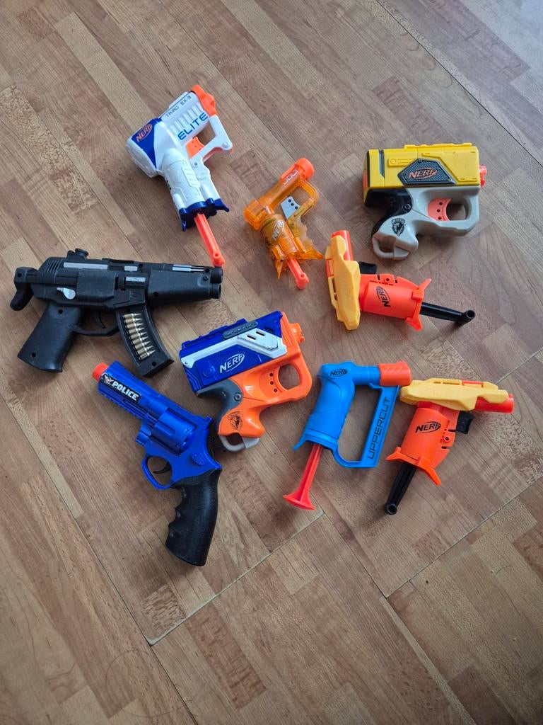 Nerf diverse pistolen uppercut, jolt, elite trird ex-3, Ophalen of Verzenden, Zo goed als nieuw