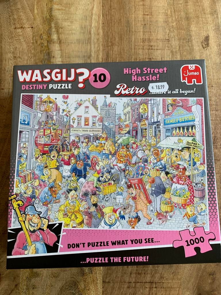 Wasgij Destiny 10 High Street Hassle 1000   10 euro, Ophalen, Gebruikt