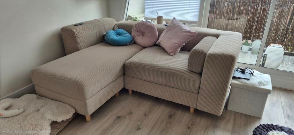 Groene Jattebo bankhoezen - Zo goed als nieuw, 250 tot 300 cm, 100 tot 125 cm, Hoekbank, Ophalen of Verzenden