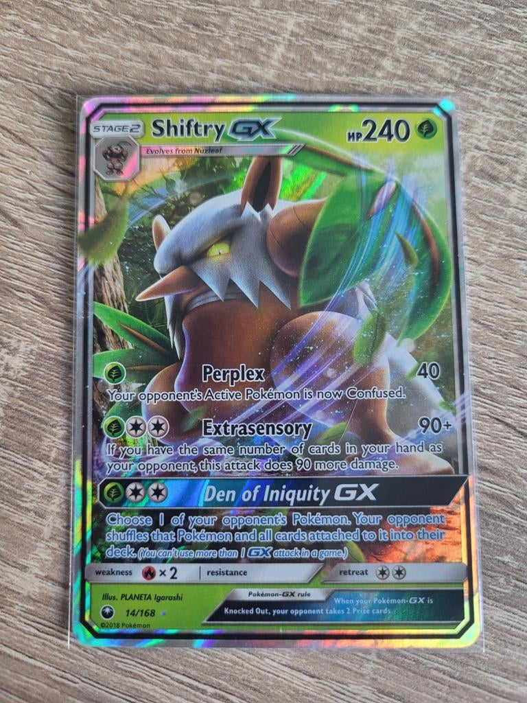 Shiftry GX 14/168 Pokémon Celestial Storm, Ophalen of Verzenden, Zo goed als nieuw