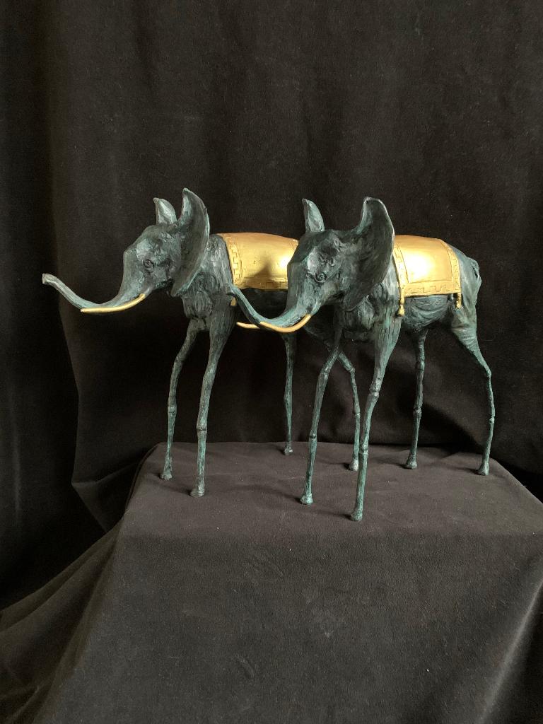 Olifant / Olifanten ,Dali, Brons, Gemerkt, Ophalen of Verzenden, Brons, Beeld