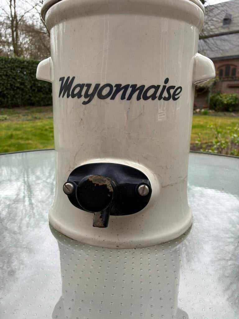 In goede staat mayonaise pot van porselein helemaal heel, Ophalen