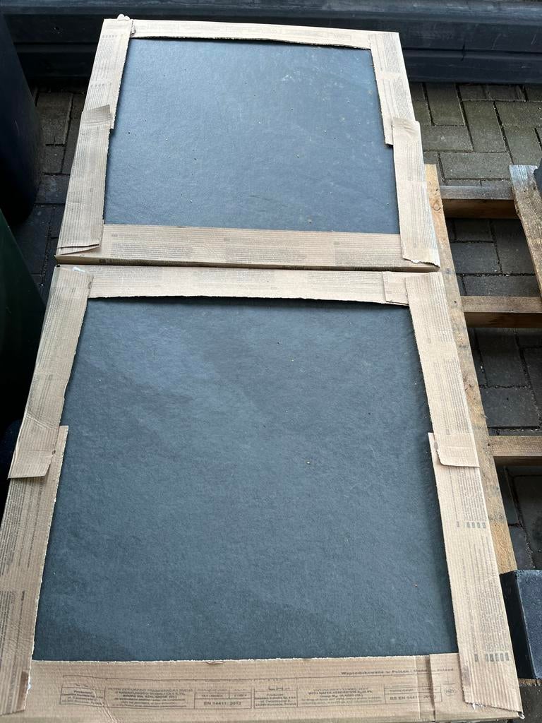 16 Nieuwe Cerasolid Lucca Groove Keramische Tegels 60x60x3cm, Ophalen, Keramiek, Nieuw, 5 tot 10 m²