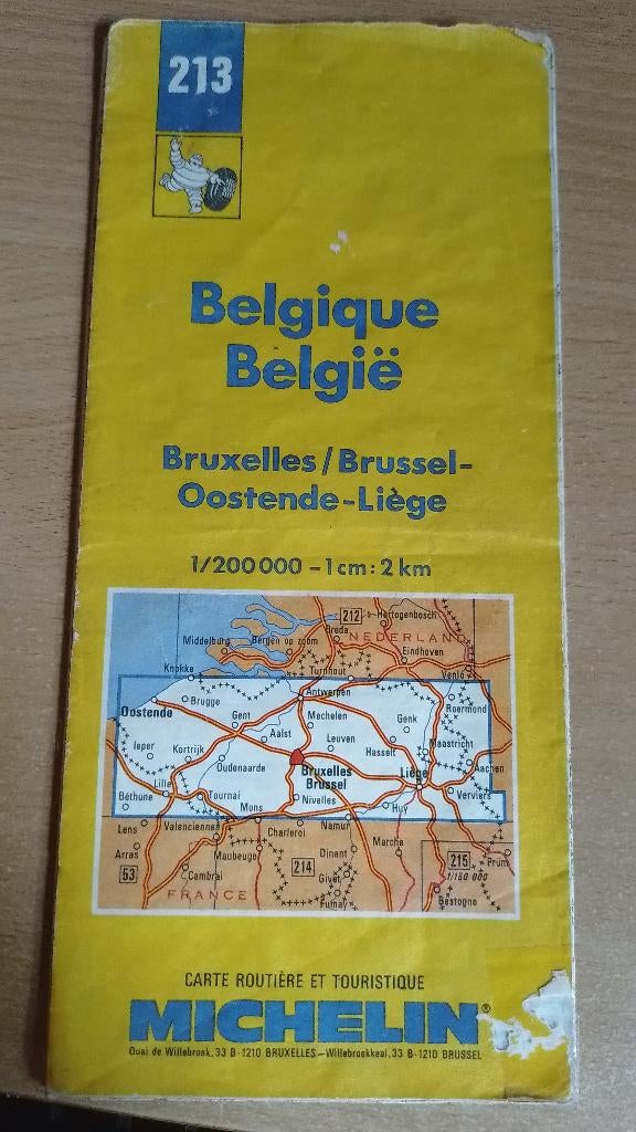 oude Michelin wegenkaart nr. 213, Gelezen, Verzenden, Michelin, Landkaart