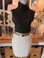 Korte, Crème/Ecru rok Bandolera, 36-38/M, vilt-stof, ZGAN., Kleding | Dames, Maat 38/40 (M), Wit, Ophalen of Verzenden, Zo goed als nieuw