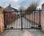 Stevig elektrisch metalen hekwerk met poortopener. – Beninca, Ophalen, Met poort, Gebruikt, Spijlenhekwerk
